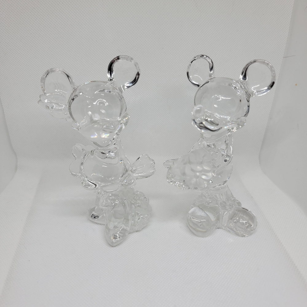 Lenox Fine Crystal MICKEY And MINNIE Mouse Pair Of Figures Made In Germany